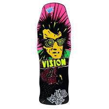 Vision Psycho Stick Reissue Black Deck - 10"x30"