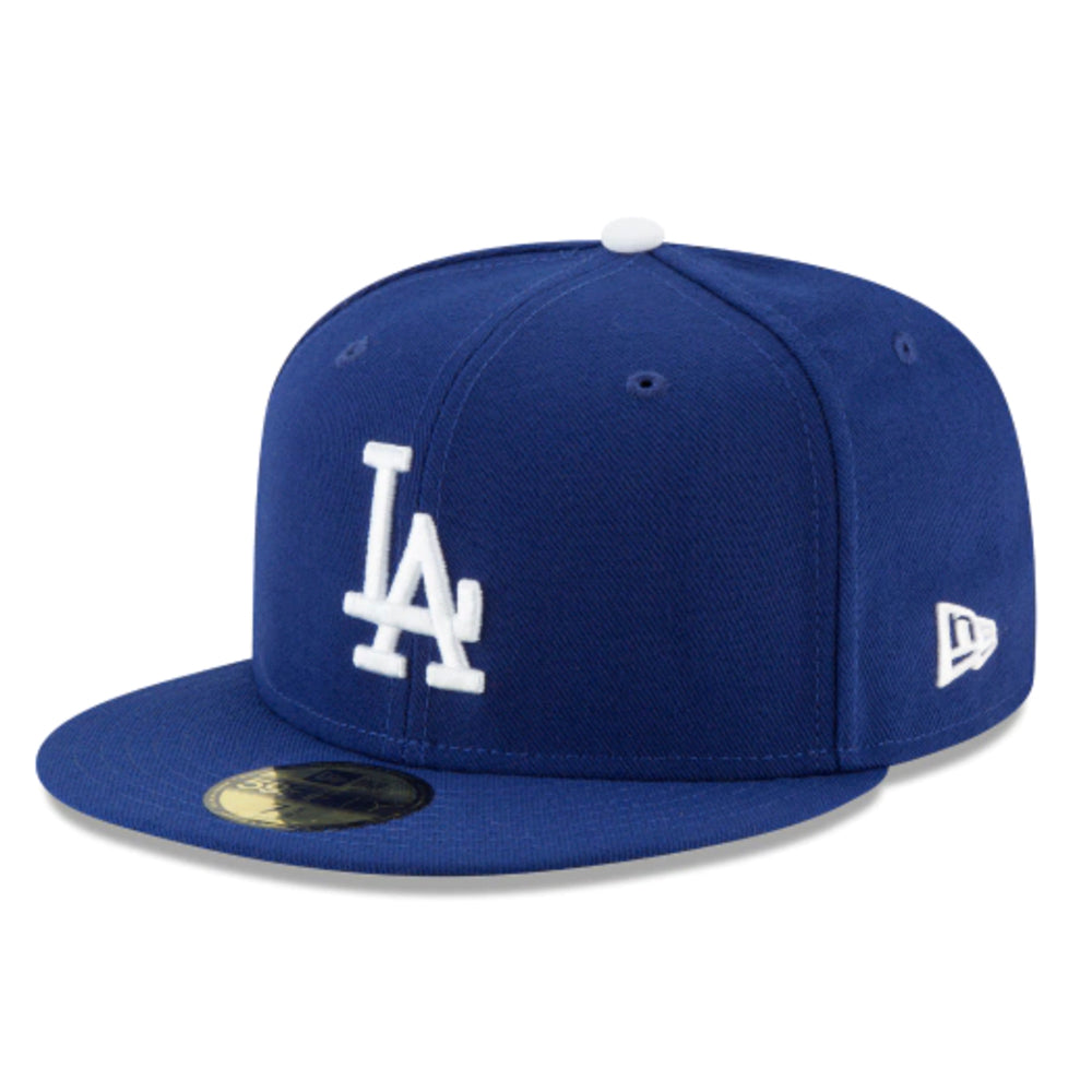 LOS ANGELES DODGERS 59FIFTY NEW ERA BLUE WITH WHITE BUTTON FITTED HAT