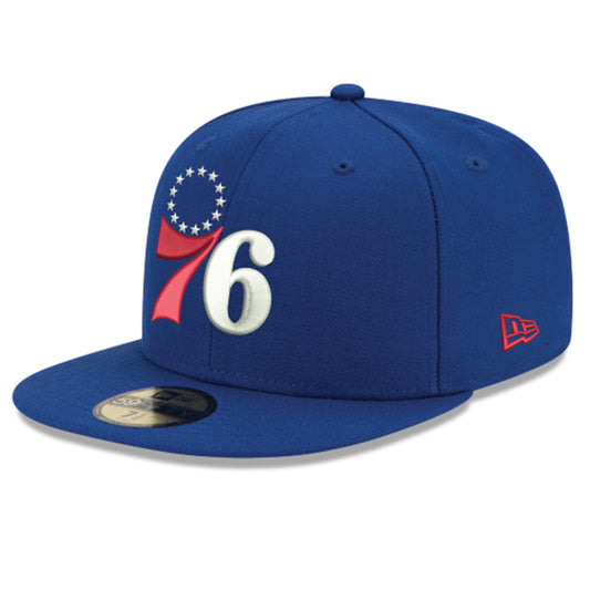 PHILADELPHIA 76ERS 59FIFTY NEW ERA BASIC BLUE FITTED HAT