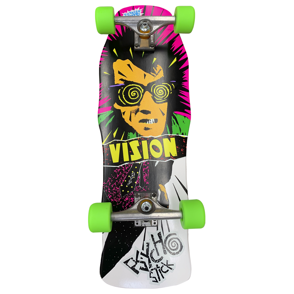 VISION PSYCHO STICK ORIGINAL WHITE CUSTOM COMPLETE  - 10"x30"