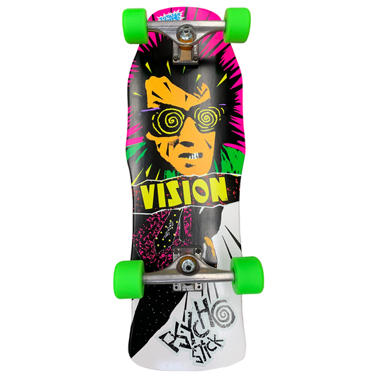 VISION PSYCHO STICK ORIGINAL WHITE CUSTOM COMPLETE  - 10"x30"