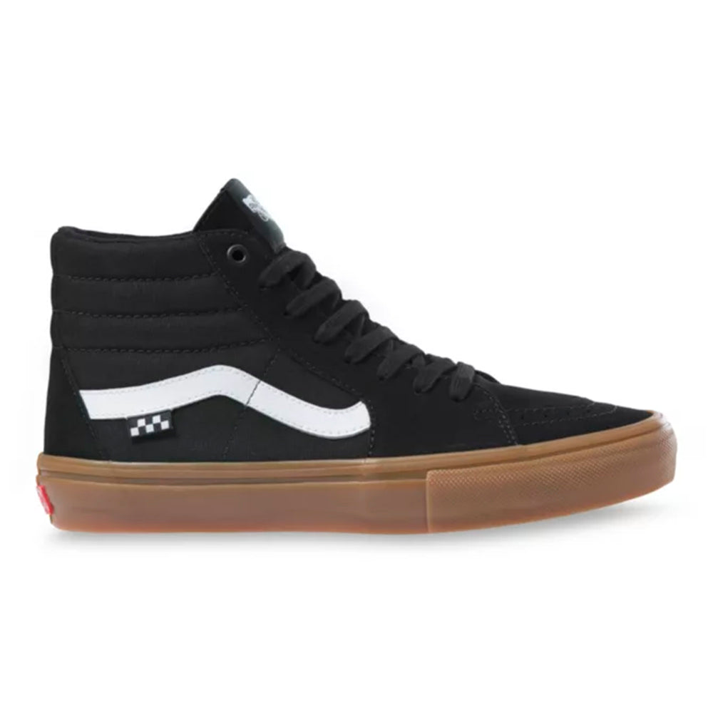 VANS SKATE SK8-HI BLACK AND GUM SHOE