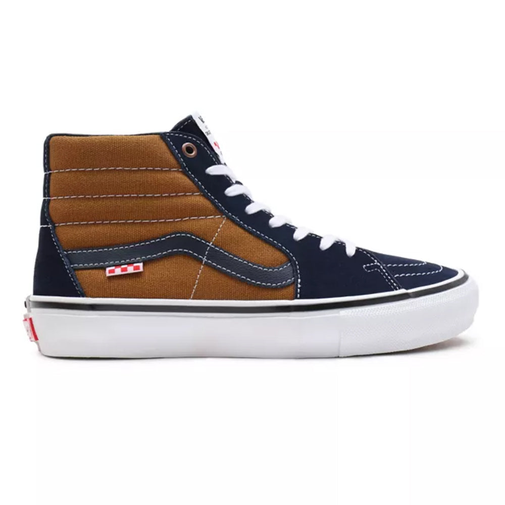 VANS SKATE SK8-HI ANDREW REYNOLDS NAVY AND GOLDEN BROWN SHOE