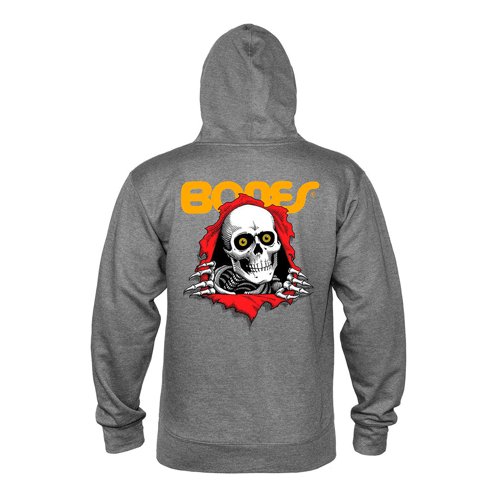 POWELL PERALTA BONES RIPPER HOODIE GUNMETAL HEATHER