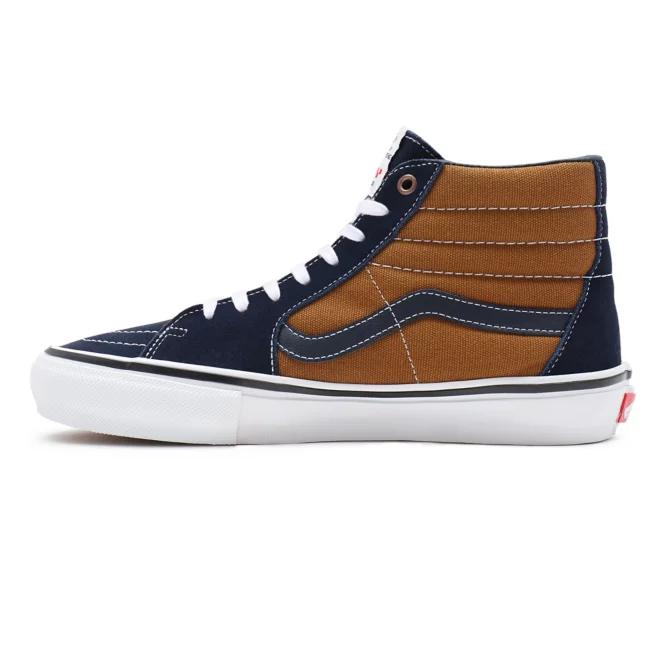 VANS SKATE SK8-HI ANDREW REYNOLDS NAVY AND GOLDEN BROWN SHOE