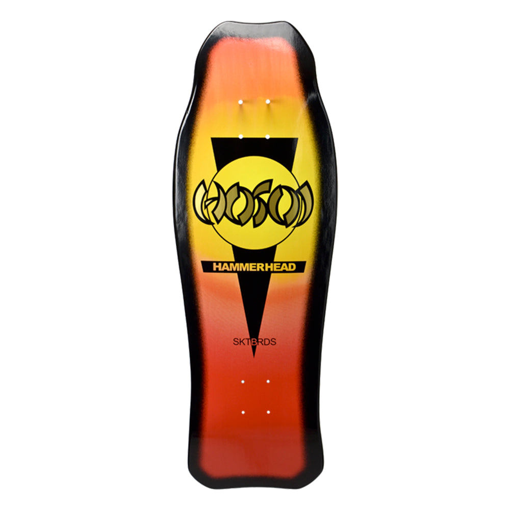 HOSOI HAMMERHEAD DOUBLE KICK SUNBURST ORANGE AND YELLOW DECK - 10.25"X31"