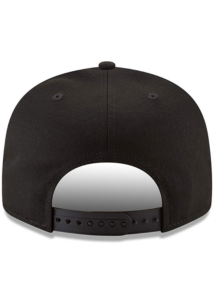 SAN DIEGO PADRES NEW ERA 9FIFTY BLACK WITH WHITE LOGO SNAPBACK HAT