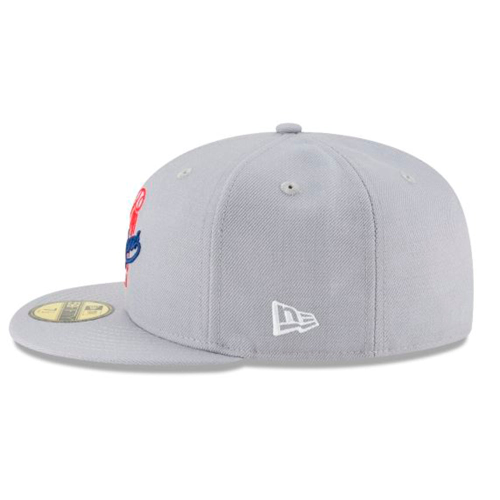 LOS ANGELES DODGERS 59FIFTY NEW ERA GREY COOPER TOWN 1958 FITTED HAT