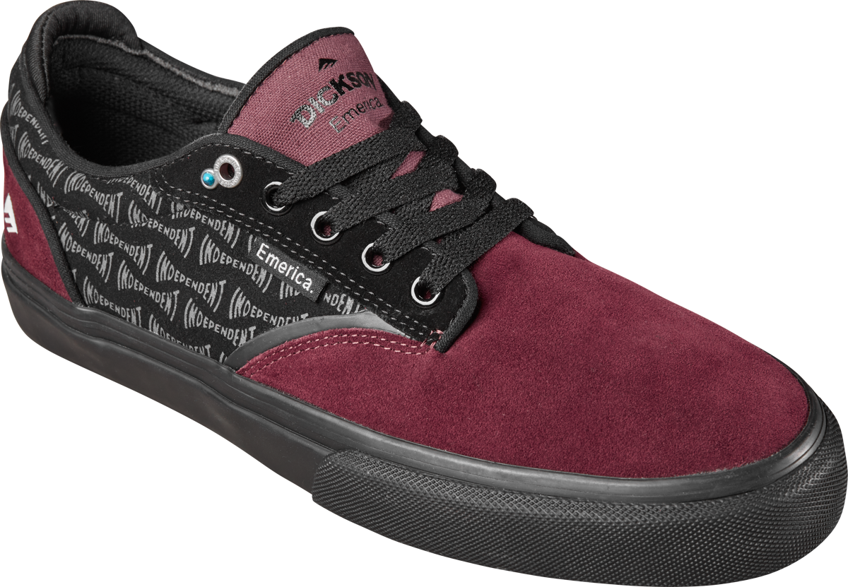 EMERICA DICKSON x INDEPENDENT RED AND BLACK GUM SHOE