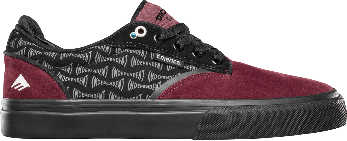 EMERICA DICKSON x INDEPENDENT RED AND BLACK GUM SHOE