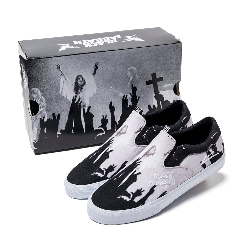 LAKAI x OWEN VLK Black Sabbath BLACK/WHITE CANVAS SHOES **LIMITED EDITION**