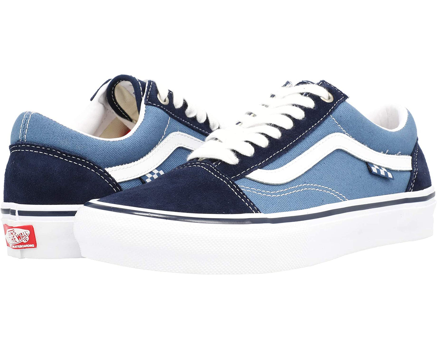 VANS SKATE OLD SKOOL NAVY AND WHITE SHOE