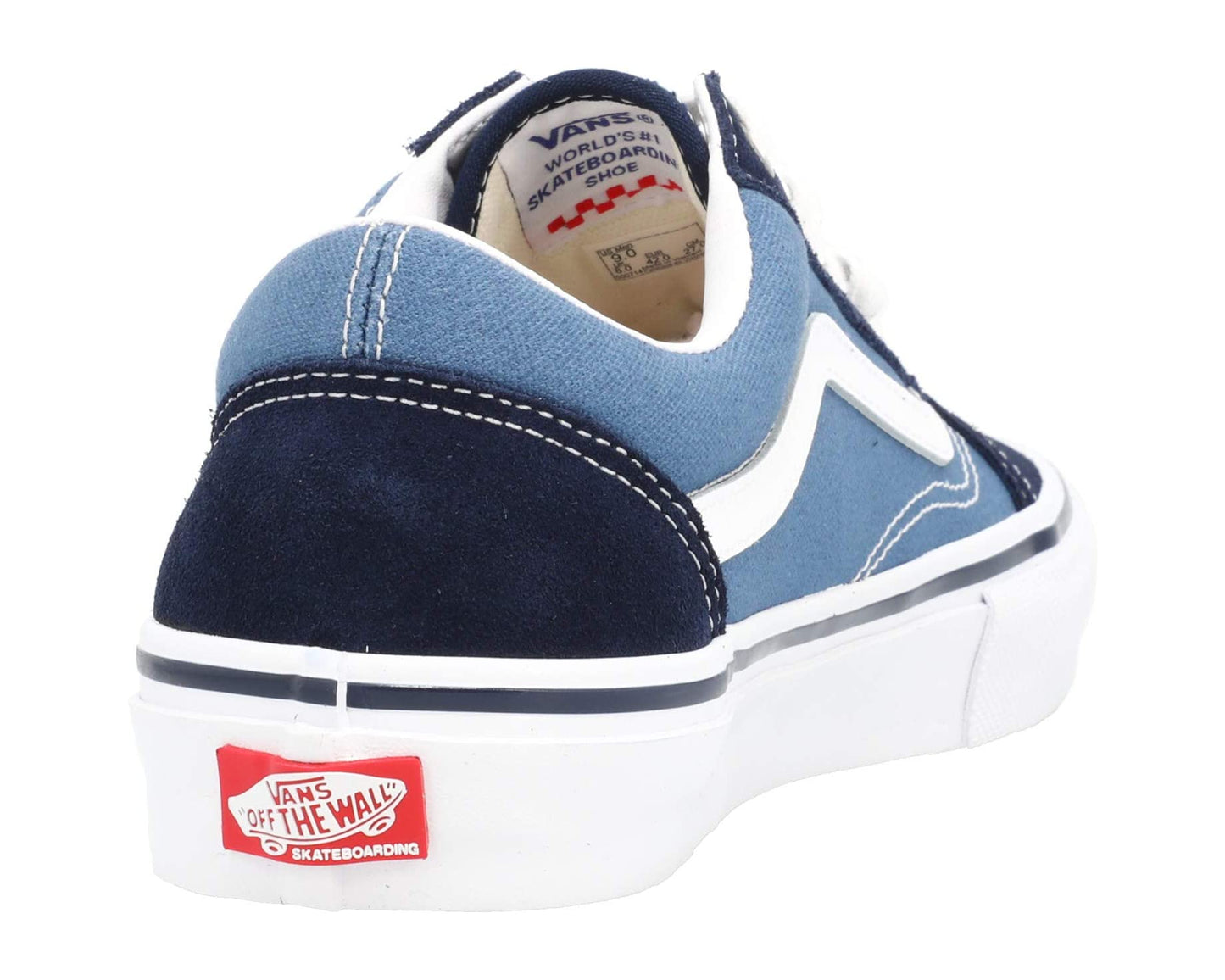 VANS SKATE OLD SKOOL NAVY AND WHITE SHOE