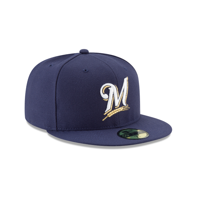 MILWAUKEE BREWERS 59FIFTY NEW ERA NAVY GM 2017 FITTED HAT