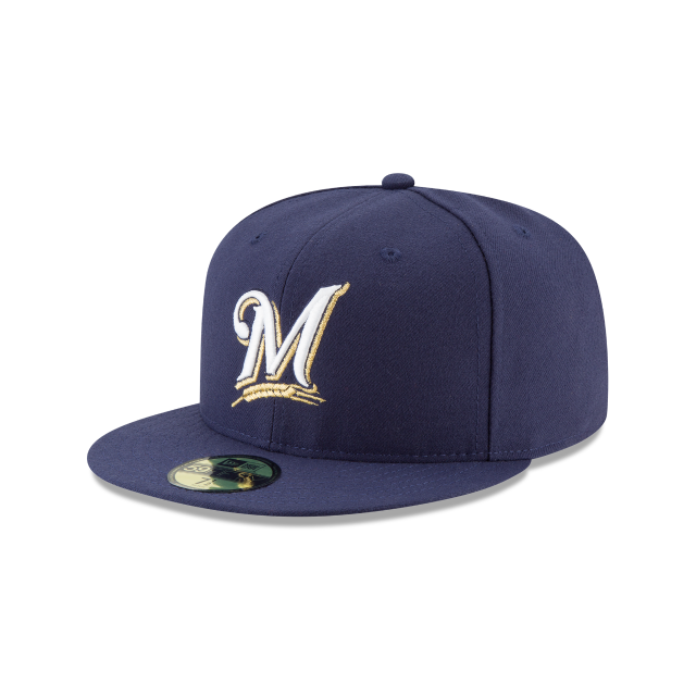 MILWAUKEE BREWERS 59FIFTY NEW ERA NAVY GM 2017 FITTED HAT