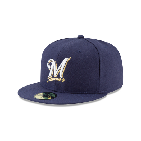 MILWAUKEE BREWERS 59FIFTY NEW ERA NAVY GM 2017 FITTED HAT