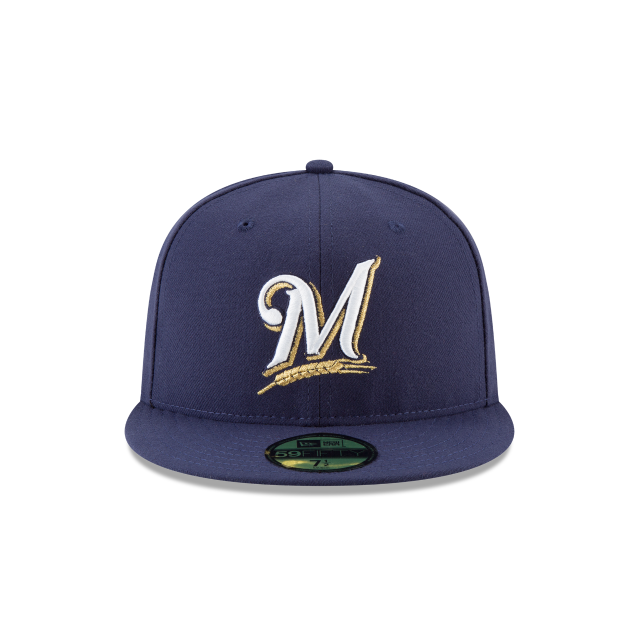 MILWAUKEE BREWERS 59FIFTY NEW ERA NAVY GM 2017 FITTED HAT