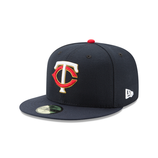 MINNESOTA TWINS 59FIFTY NEW ERA NAVY W GOLD OUTLINE FITTED HAT