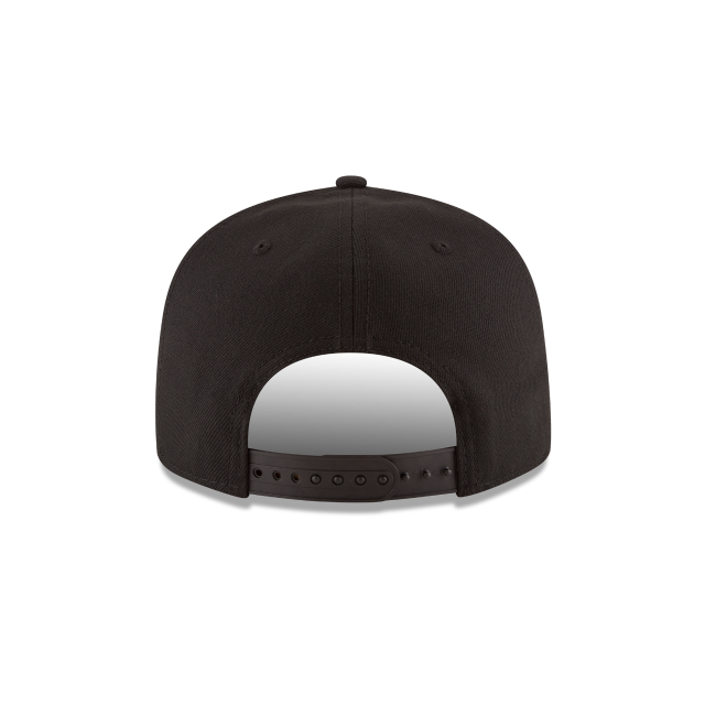 CHICAGO BULLS 9FIFTY NEW ERA BLACK WITH WHITE LOGO SNAPBACK HAT