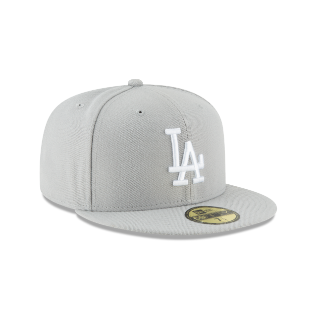 LOS ANGELES DODGERS 59FIFTY NEW ERA GRAY FITTED HAT