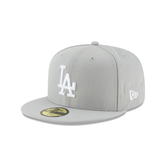 LOS ANGELES DODGERS 59FIFTY NEW ERA GRAY FITTED HAT