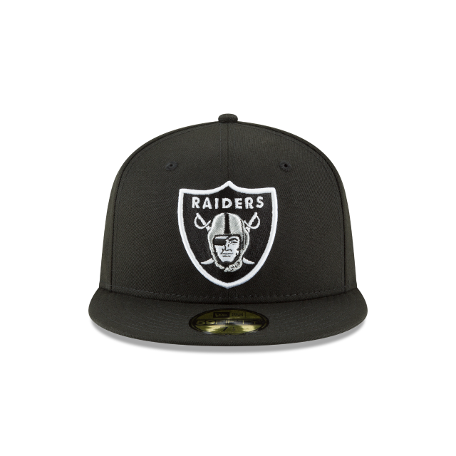 LAS VEGAS RAIDERS 59FIFTY NEW ERA BLACK WITH TEAM LOGO FITTED HAT