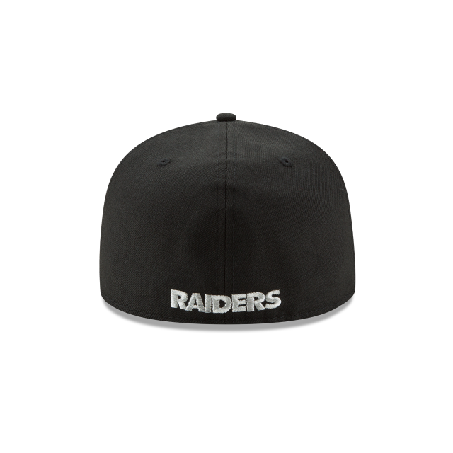 LAS VEGAS RAIDERS 59FIFTY NEW ERA BLACK WITH TEAM LOGO FITTED HAT