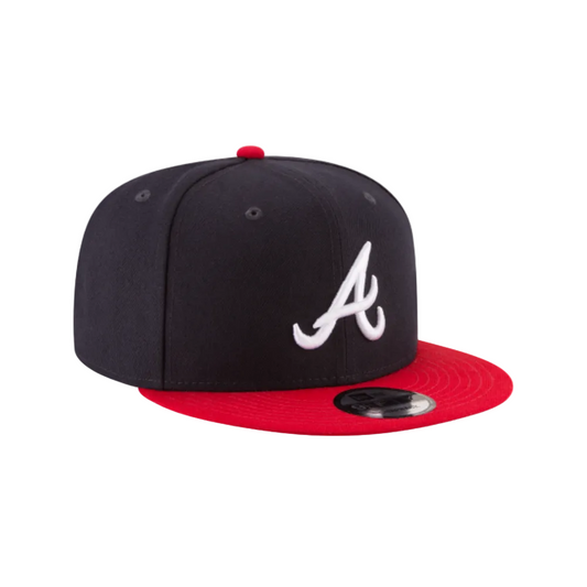 ATLANTA BRAVES 9FIFTY NEW ERA 2TONE RED AND NAVY SNAPBACK HAT