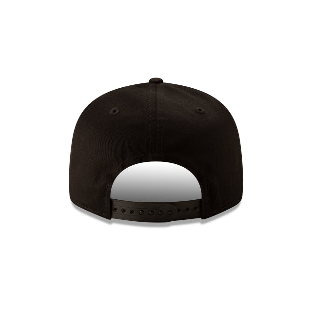 LAS VEGAS RAIDERS 9FIFTY NEW ERA BLACK WITH WHITE SCRIPT SNAPBACK HAT