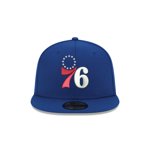 PHILADELPHIA 76ERS 59FIFTY NEW ERA BASIC BLUE FITTED HAT