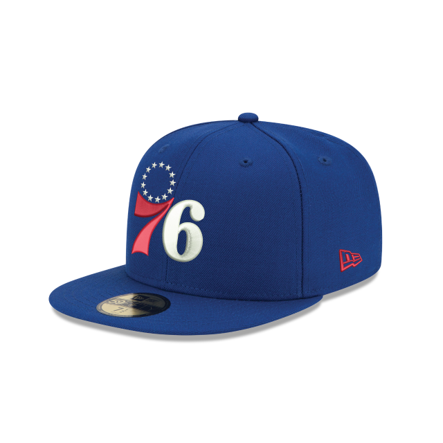 PHILADELPHIA 76ERS 59FIFTY NEW ERA BASIC BLUE FITTED HAT