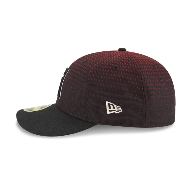 ARIZONA DIAMONDBACKS 59FIFTY NEW ERA LOW PRO RED AND BLACK FITTED HAT