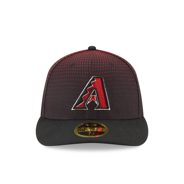 ARIZONA DIAMONDBACKS 59FIFTY NEW ERA LOW PRO RED AND BLACK FITTED HAT