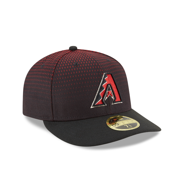 ARIZONA DIAMONDBACKS 59FIFTY NEW ERA LOW PRO RED AND BLACK FITTED HAT