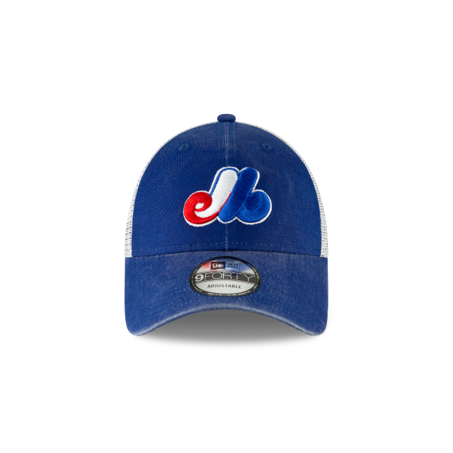 MONTREAL EXPOS 9FORTY NEW ERA 1969 COOPERSTOWN WASHED TRUCKER SNAPBACK HAT