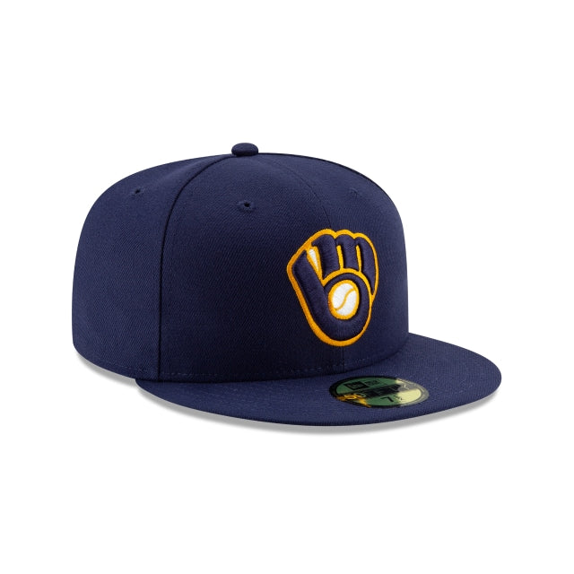 MILWAUKEE BREWERS 59FIFTY NEW ERA NAVY FITTED HAT