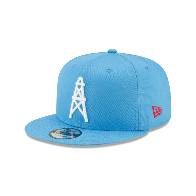 HOUSTON OILERS 9FIFTY NEW ERA LIGHT BLUE SNAPBACK HAT