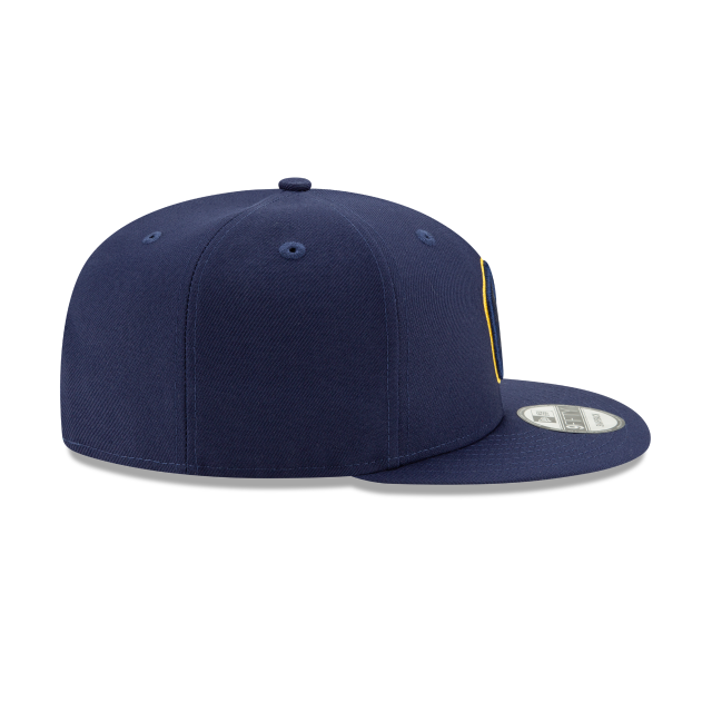 MILWAUKEE BREWERS 9FIFTY NEW ERA BASIC NAVY SNAPBACK HAT