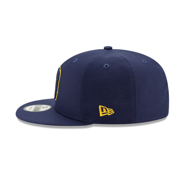 MILWAUKEE BREWERS 9FIFTY NEW ERA BASIC NAVY SNAPBACK HAT