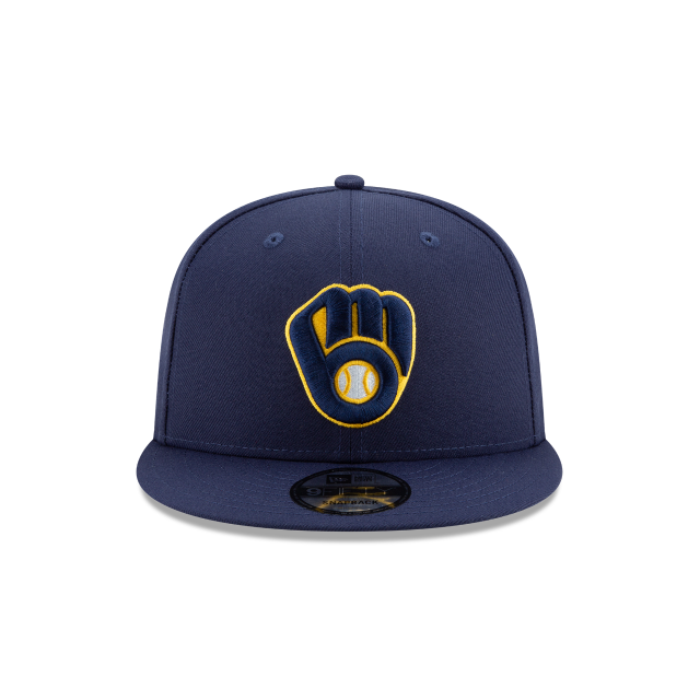 MILWAUKEE BREWERS 9FIFTY NEW ERA BASIC NAVY SNAPBACK HAT