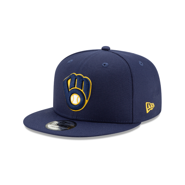MILWAUKEE BREWERS 9FIFTY NEW ERA BASIC NAVY SNAPBACK HAT