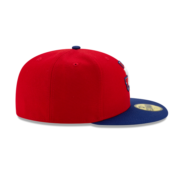 TEXAS RANGERS 59FIFTY NEW ERA 2TONE RED AND BLUE FITTED HAT