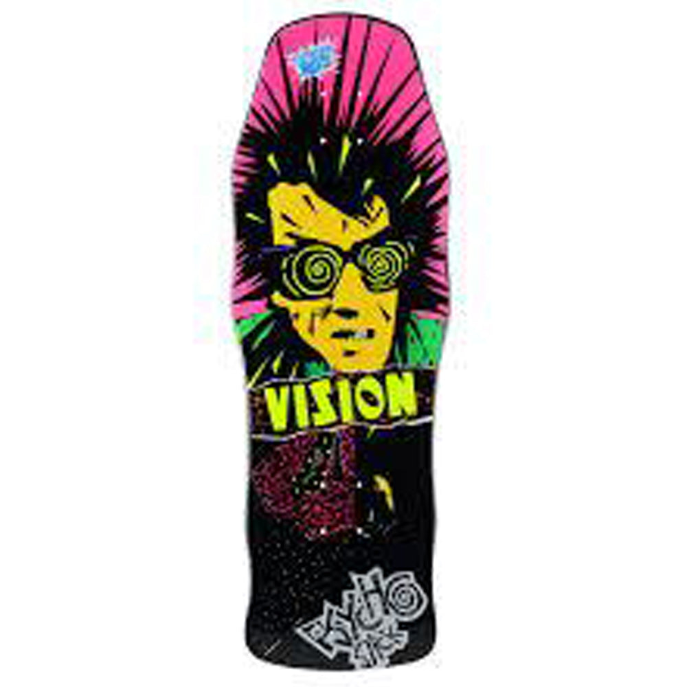Vision Psycho Stencil Logo 1/2" Skateboard Truck Risers – Black (Pair)