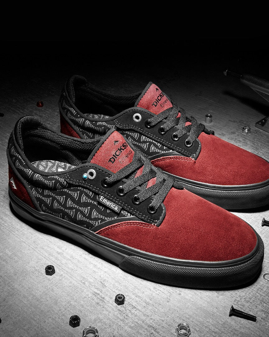 EMERICA DICKSON x INDEPENDENT RED AND BLACK GUM SHOE