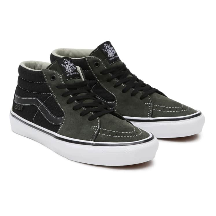 VANS SKATE GROSSO MID FOREST NIGHT GREEN AND BLACK SHOE