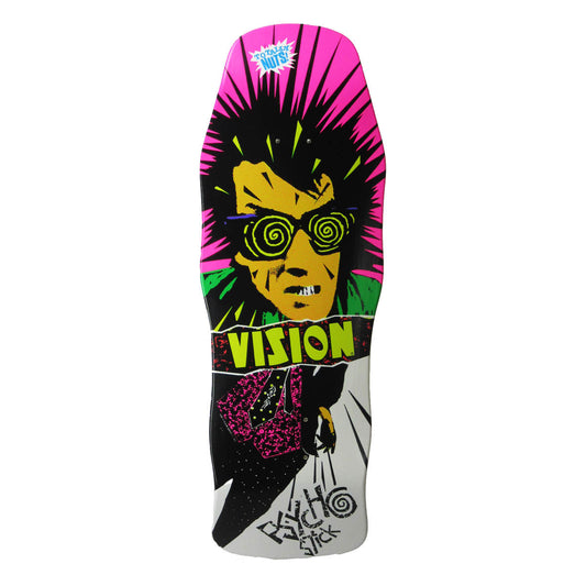 VISION PSYCHO STICK MODERN CONCAVE WHITE DECK- 10”x29.75”