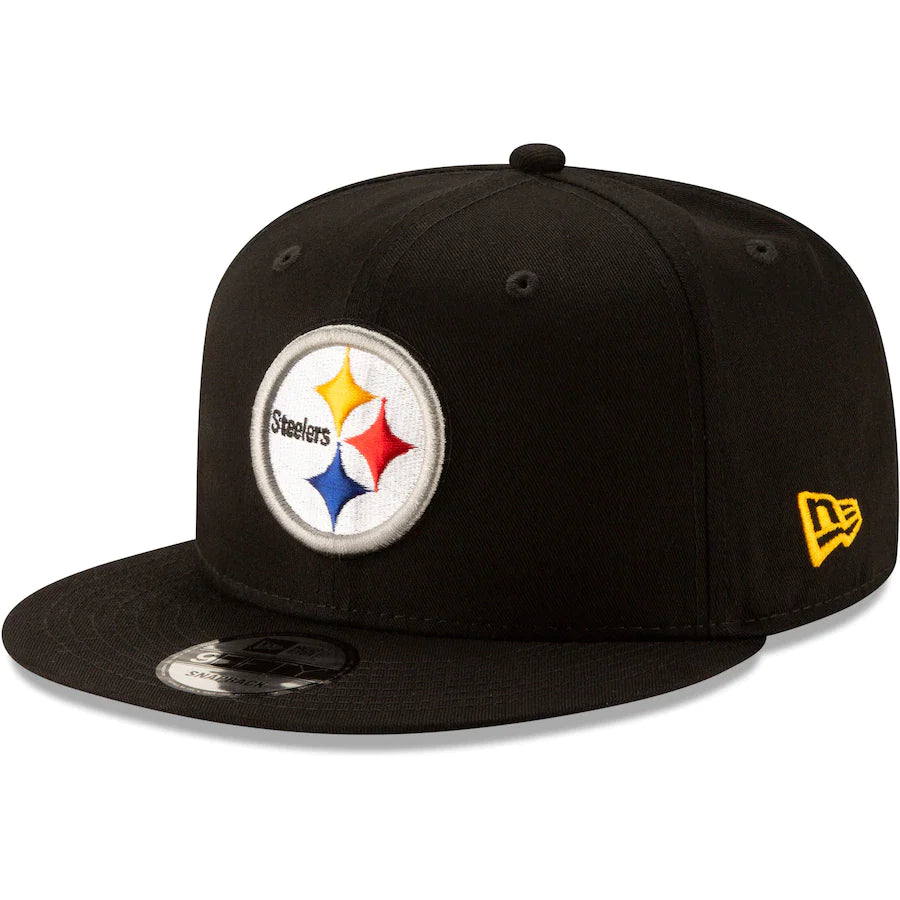 PITTSBURGH STEELERS 9FIFTY NEW ERA BLACK SNAPBACK HAT