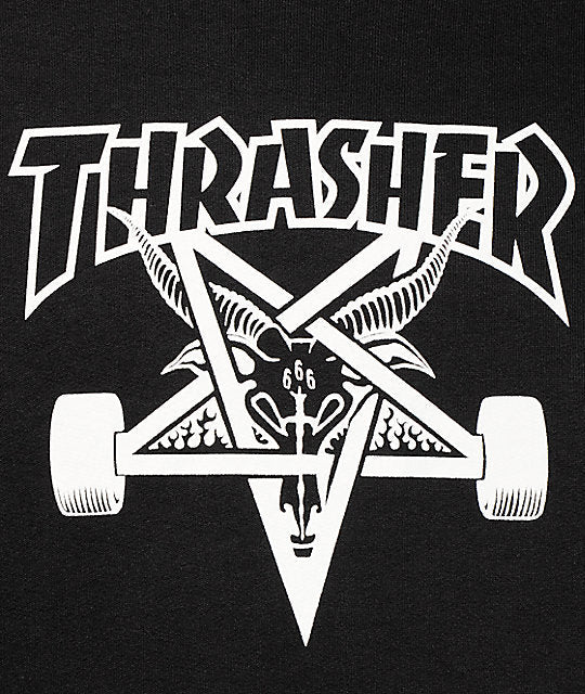 THRASHER SKATEGOAT HOODIE - BLACK