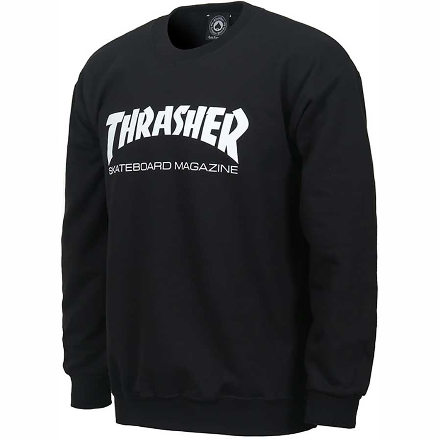 THRASHER SKATE MAG CREWNECK SWEATSHIRT - BLACK