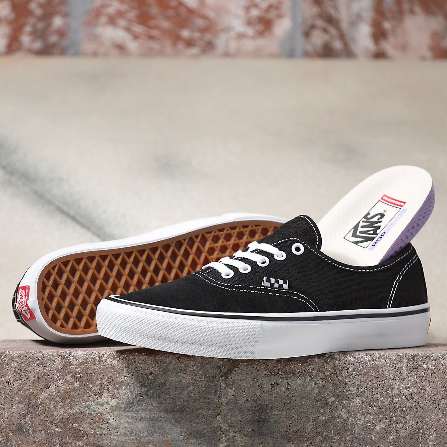 VANS SKATE AUTHENTIC BLACK AND WHITE SHOE